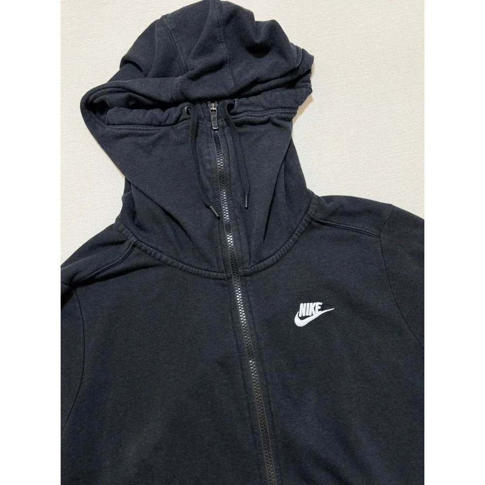 Nike Women's Hoodie 1X Black Long Sleeve Full Zip Funnel Neck FZ AQ9641-010